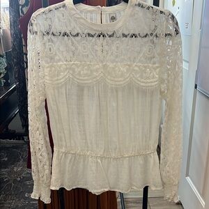 Elegant Lace White Blouse